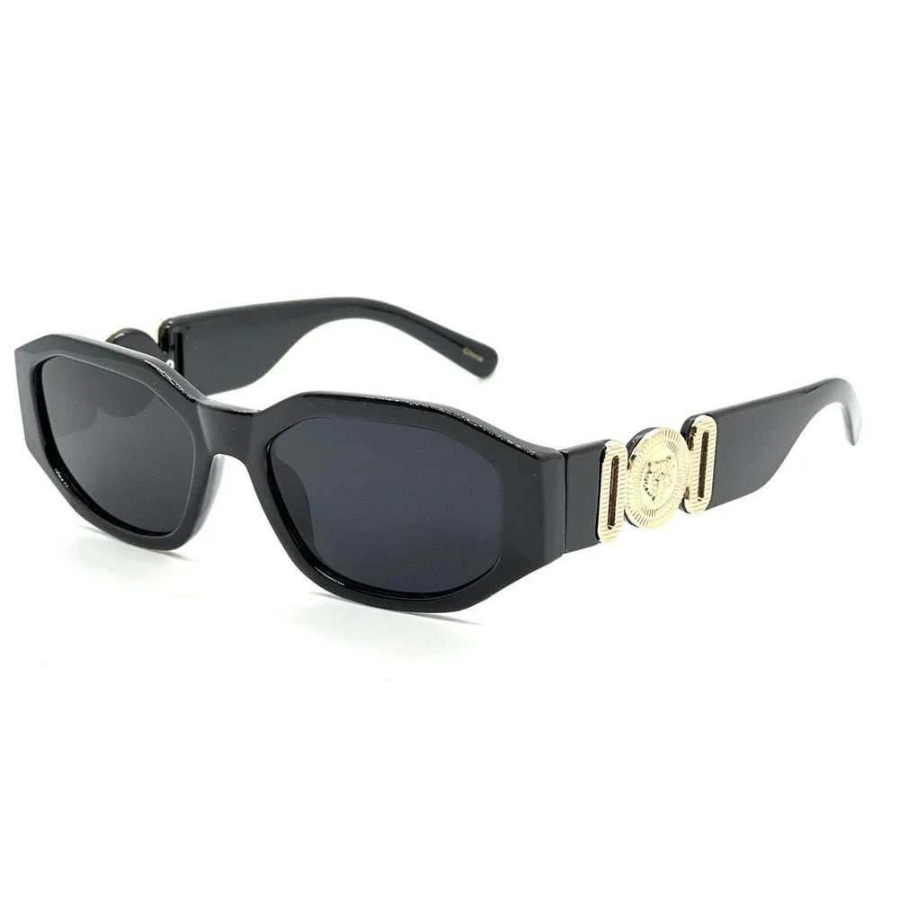 Women Unisex Sunglasses Square Black Lens Fashion‎ Designer Hip Hop Style